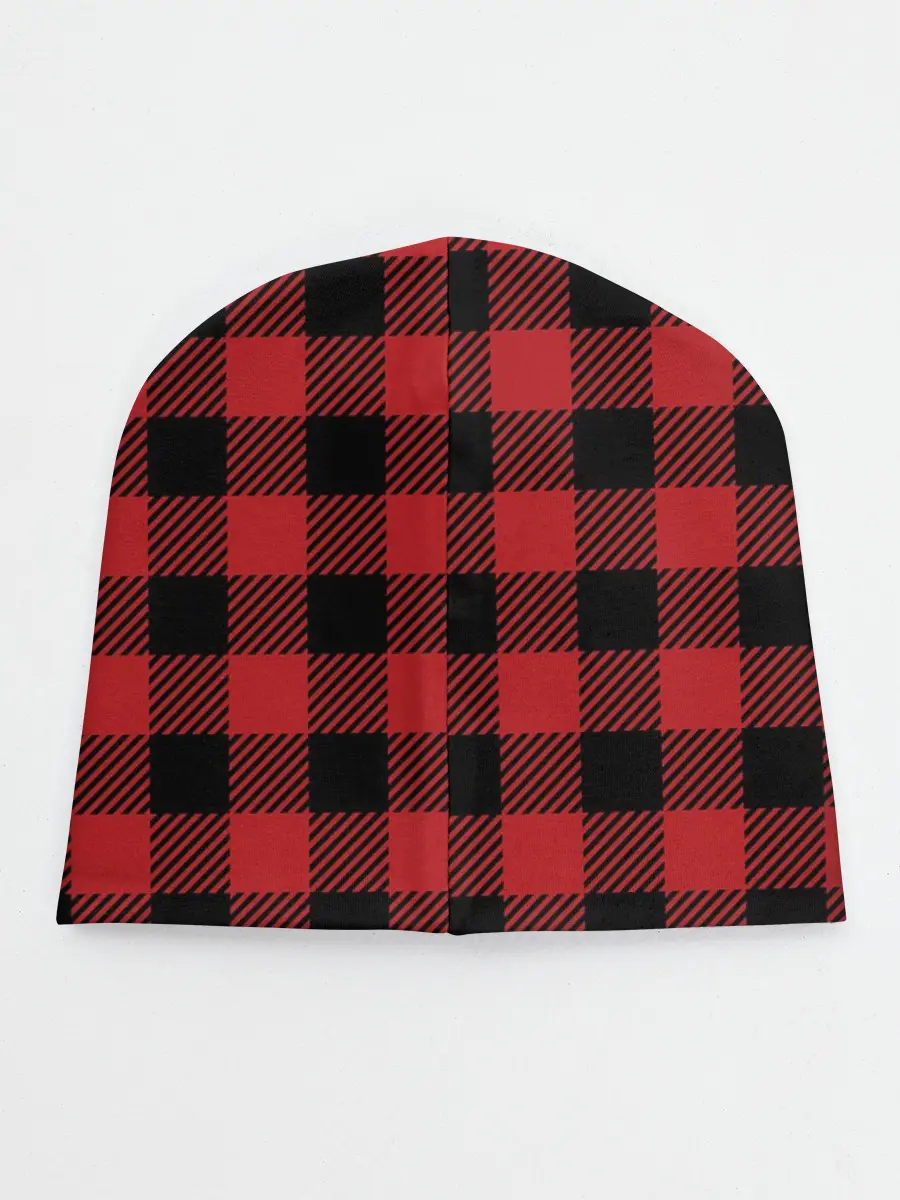 Детская шапка / Манчестер Юнайтед фон в клетку