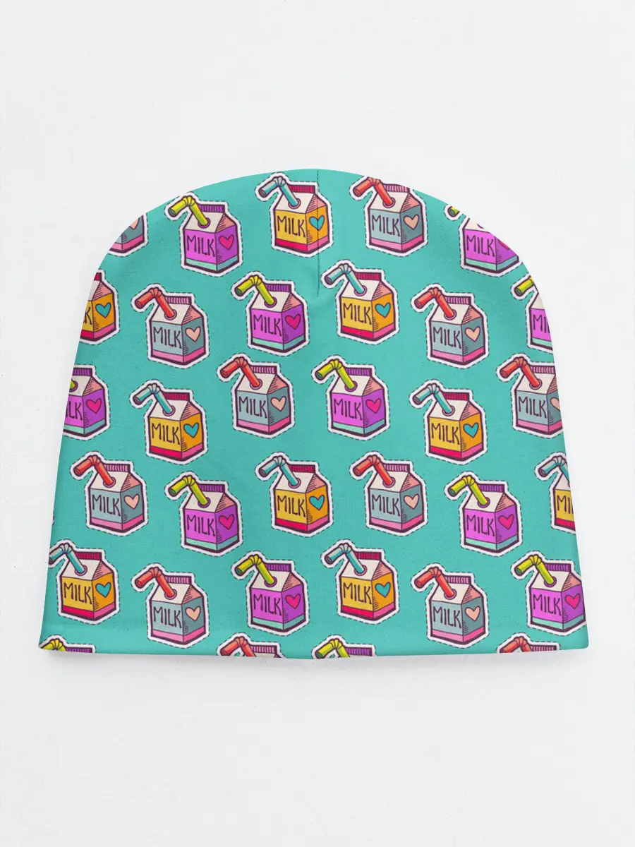 Детская шапка / Коробки молока MILK