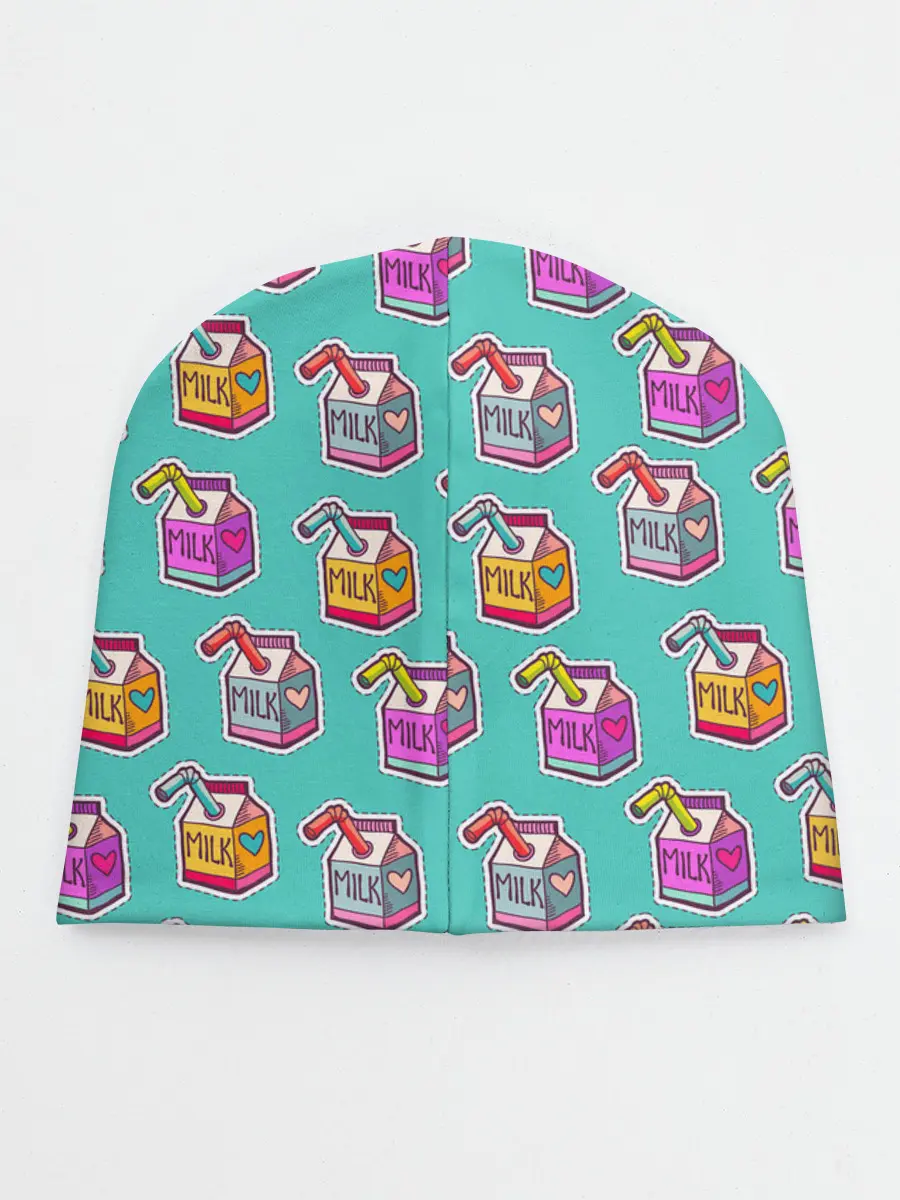 Детская шапка / Коробки молока MILK