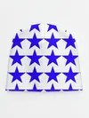 Детская шапка / Синие звёзды на белом фоне