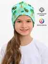 Детская шапка / черепашки и пальмы