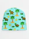 Детская шапка / черепашки и пальмы