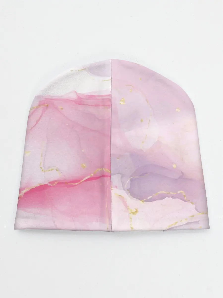 Детская шапка / Цветы роспись акварелью