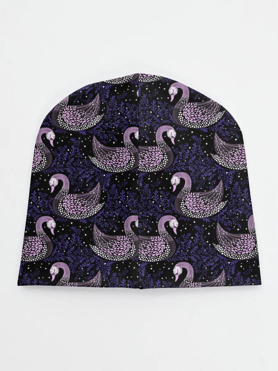 Детская шапка / Лебеди из бисера