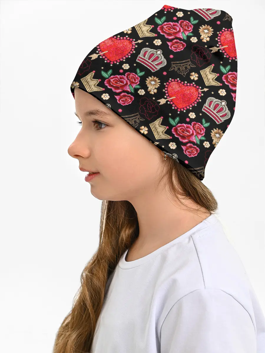 Детская шапка / Корона и розы