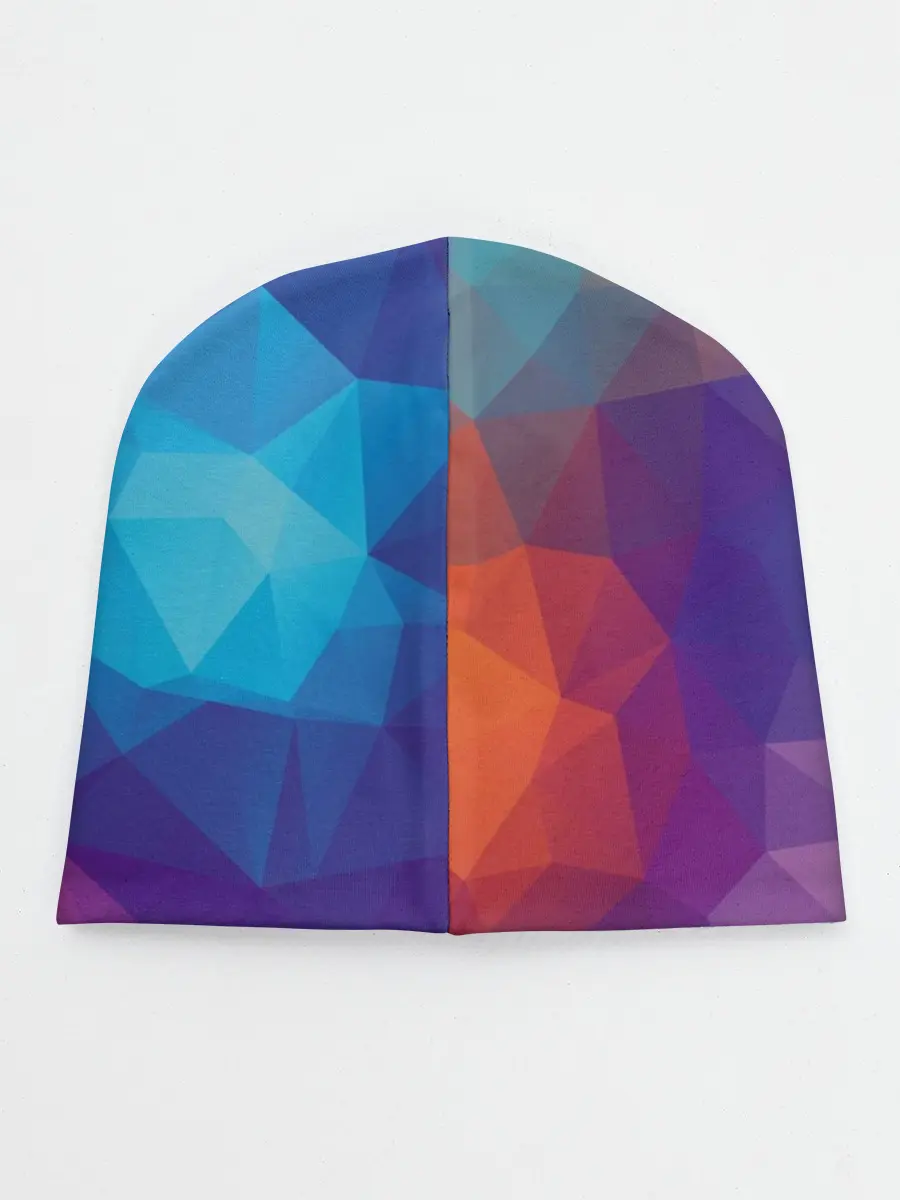Детская шапка / Цветные полигоны - Градиент