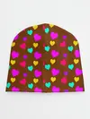 Детская шапка / сердечки разноцветные