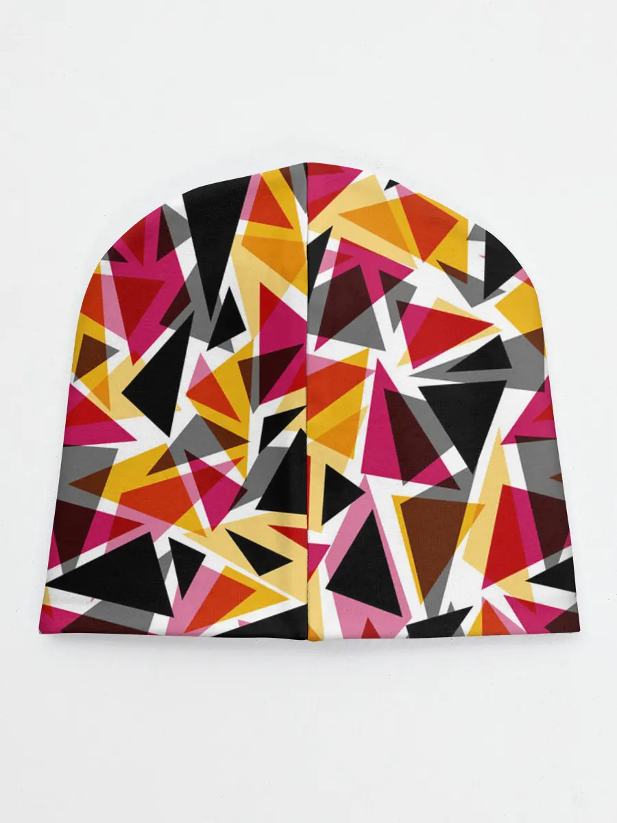Детская шапка / Разноцветные треугольники
