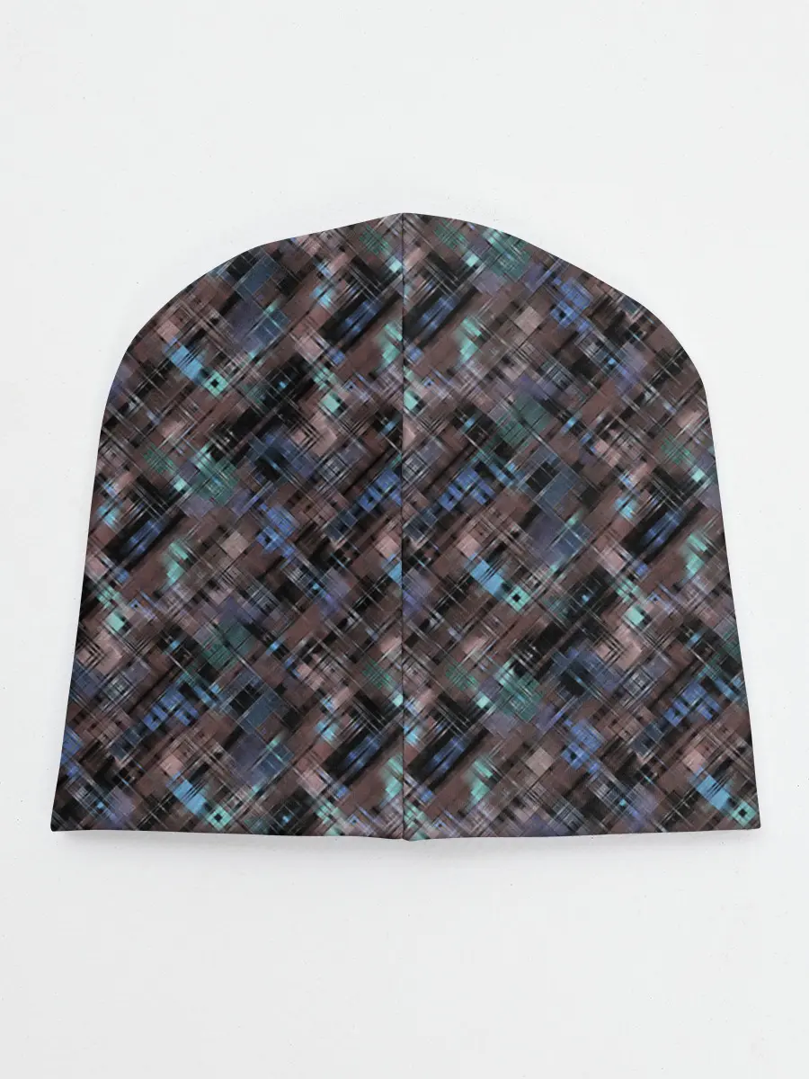 Детская шапка / Коричневый абстрактный узор
