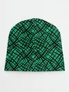 Детская шапка / Абстрактный зелено-черный узор