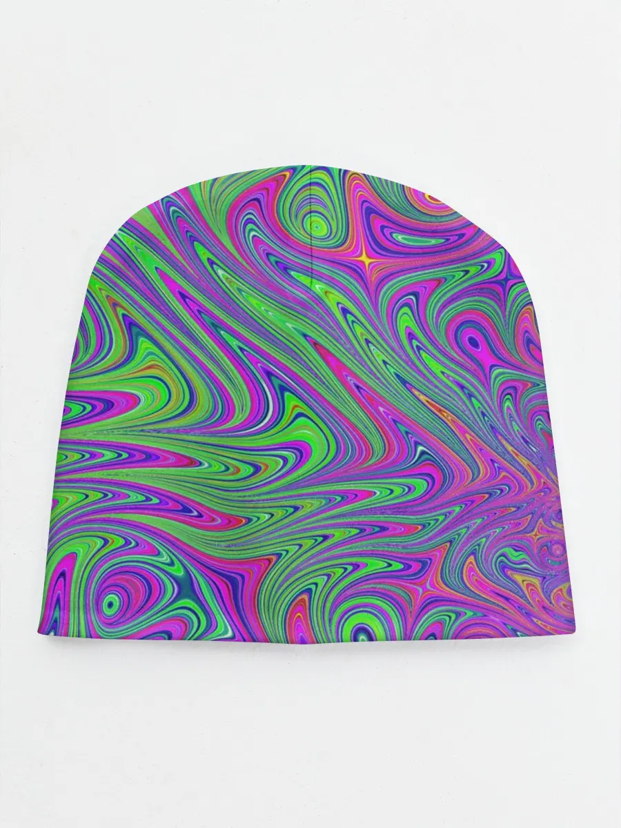 Детская шапка / Неоновый абстрактный узор