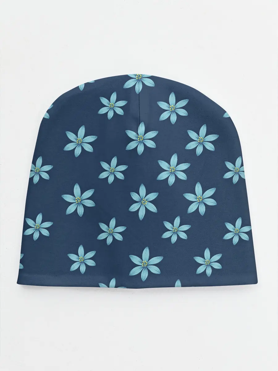 Детская шапка / Цветы | Голубые