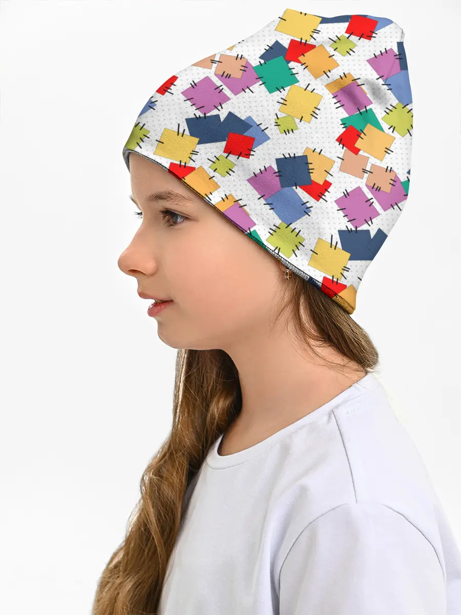 Детская шапка / Ретро узор-заплатки.