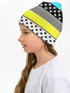 Детская шапка / Неоновый яркий полосатый узор