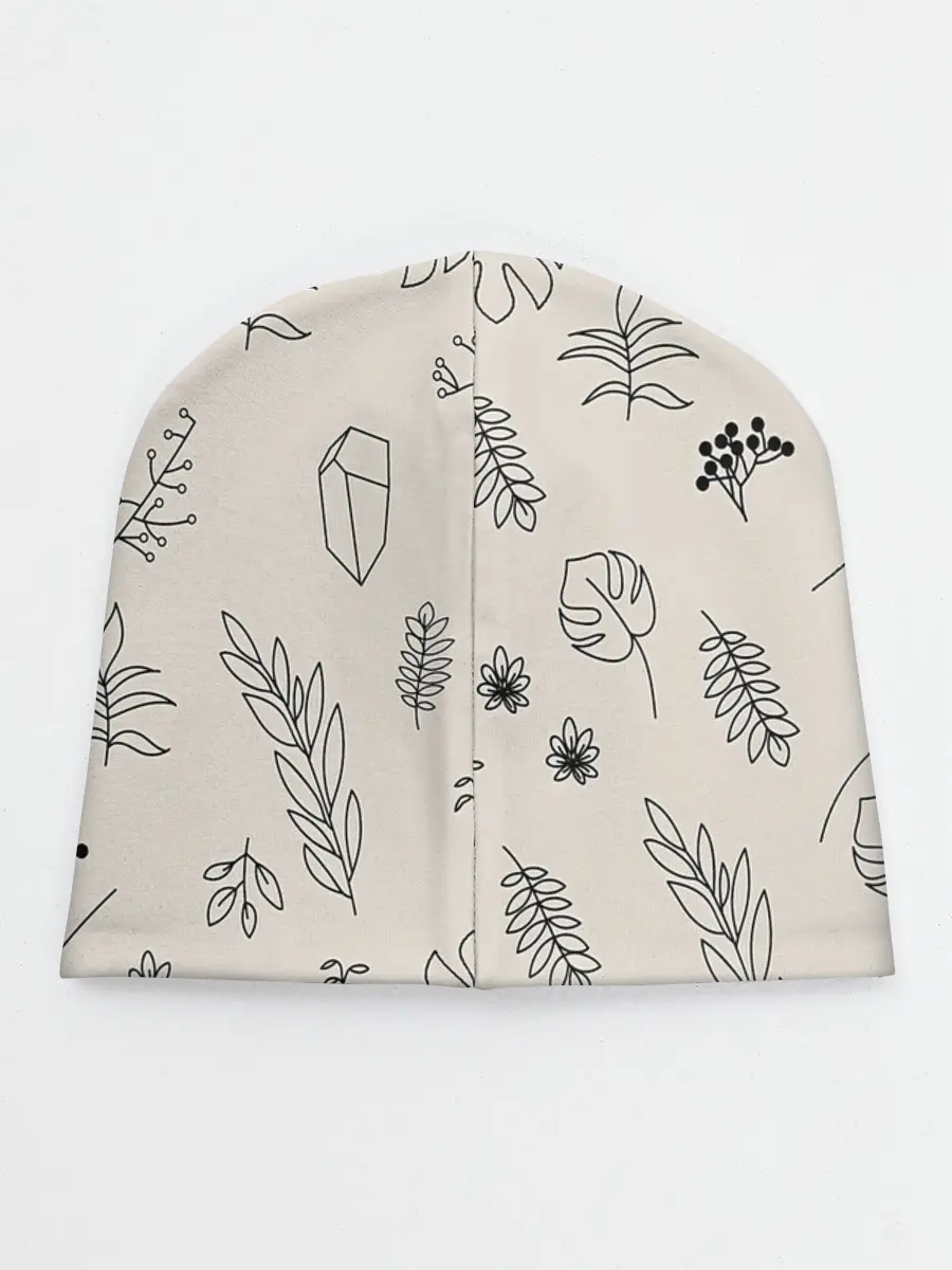 Детская шапка / Цветы и листья