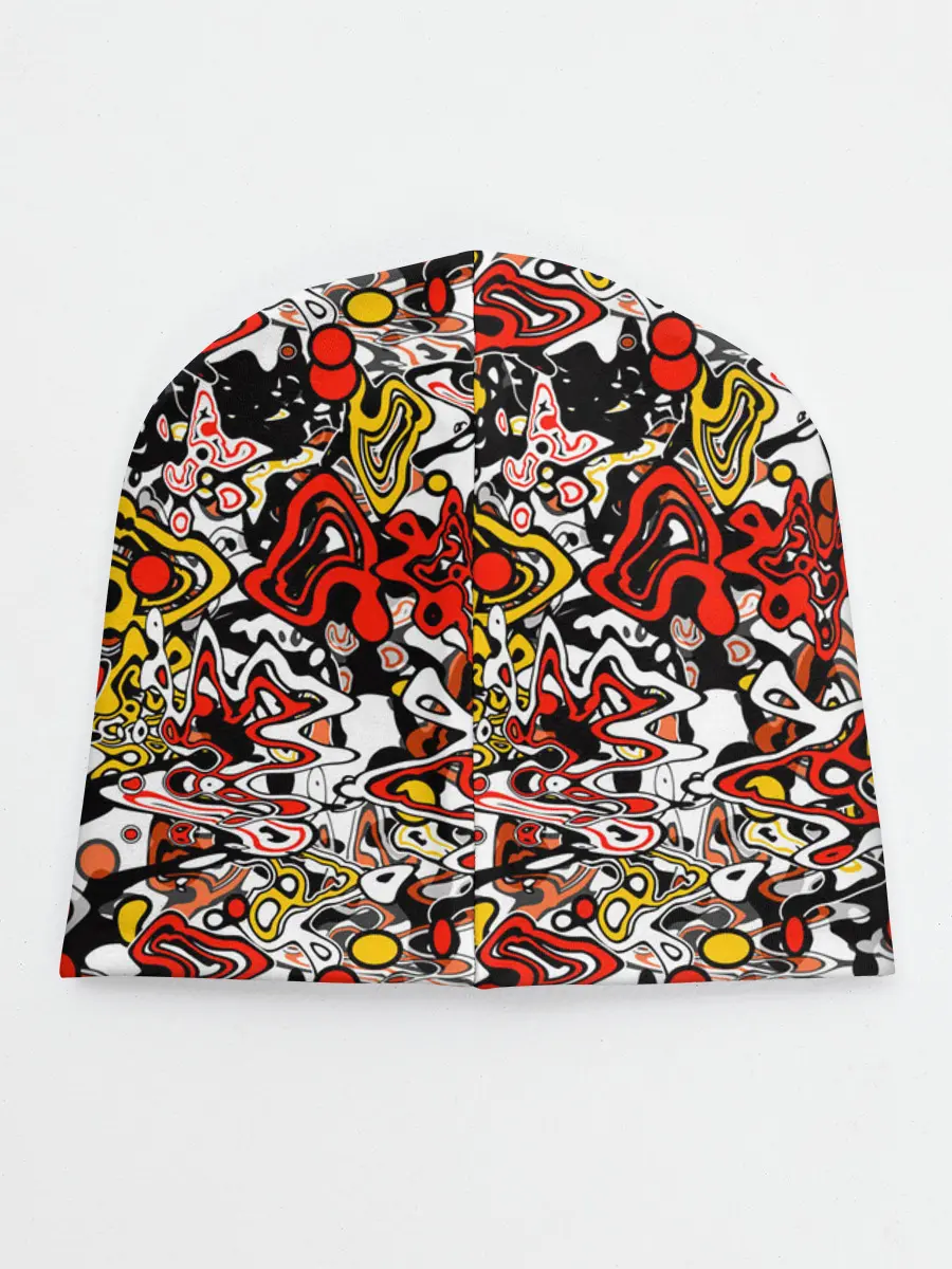 Детская шапка / Абстрактный разноцветный узор