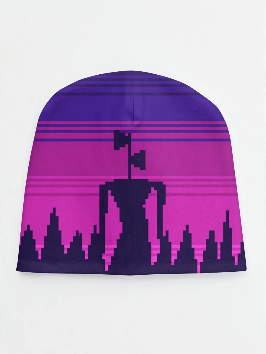 Детская шапка / Сиреноголовый Пиксельный Город