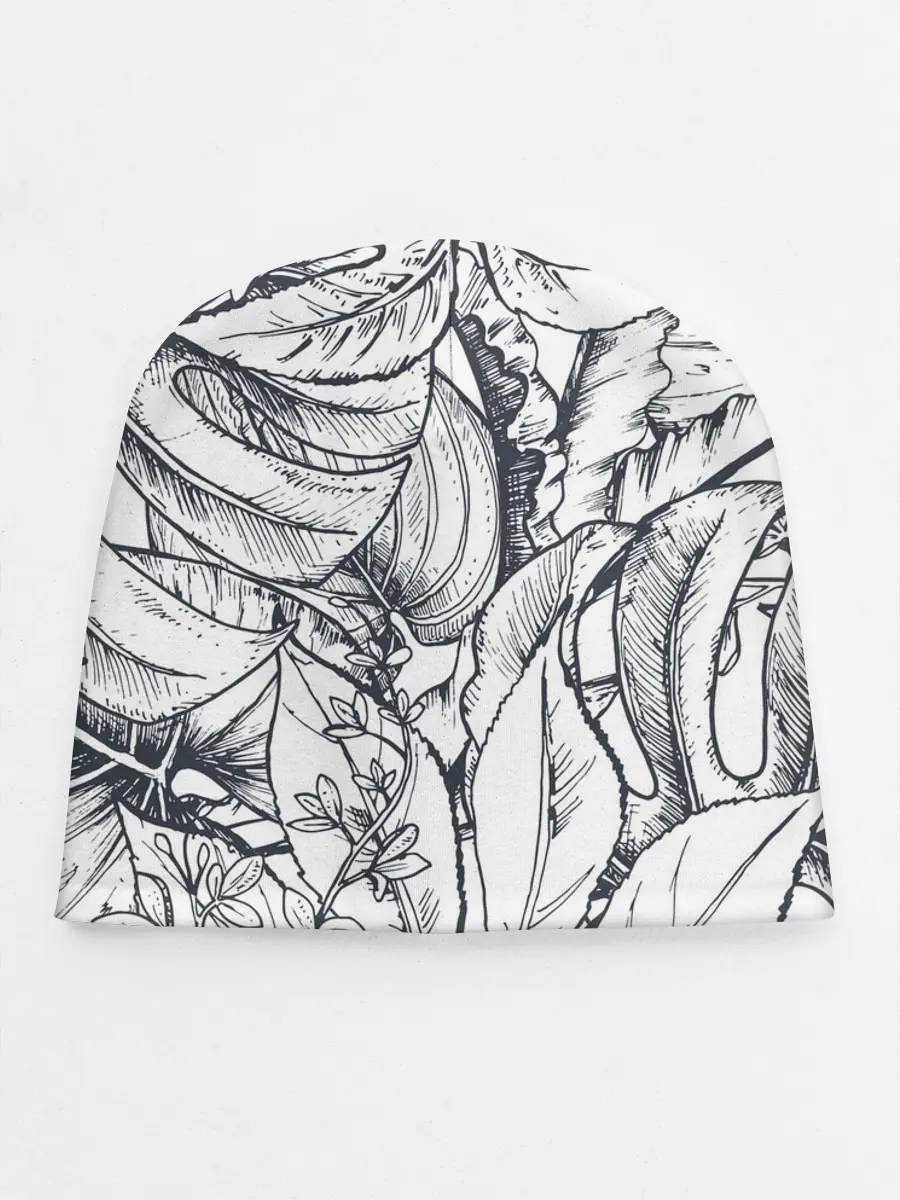 Детская шапка / Тропические листья