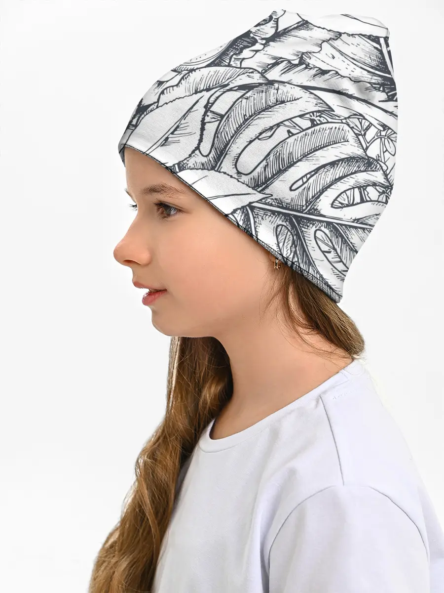 Детская шапка / Тропические листья