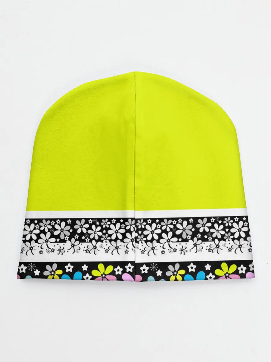 Детская шапка / Яркий цветочный узор
