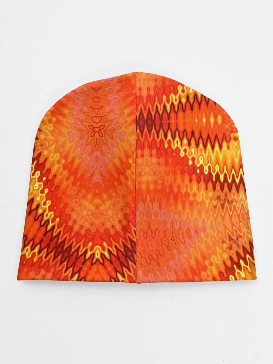 Детская шапка / Желто-оранжевая абстракция