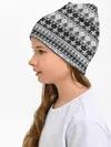 Детская шапка / Черно-белый орнамент