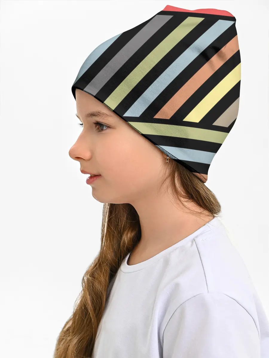 Детская шапка / Абстрактный полосатый узор
