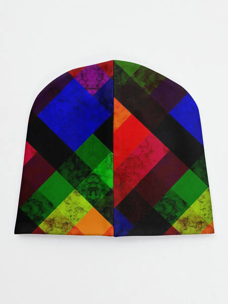 Детская шапка / Яркий геометрический узор