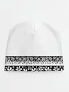 Детская шапка / Черно-белый цветочный принт