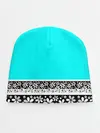 Детская шапка / Цветочный бирюзовый узор