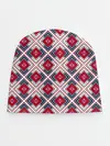 Детская шапка / Красно-синий плед -клетка
