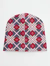 Детская шапка / Красно-синий плед -клетка