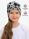 Детская шапка / Лилии черно-белые