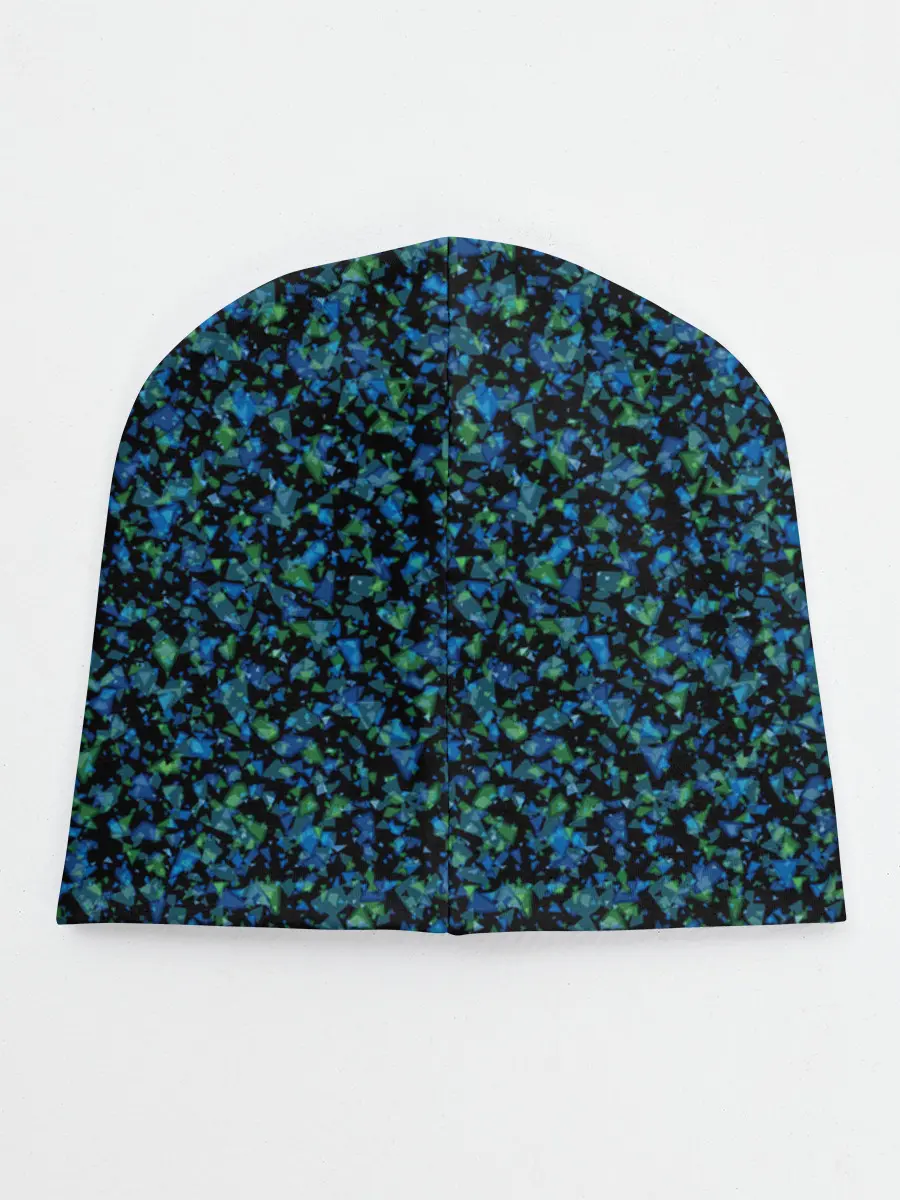 Детская шапка / Абстрактный зелено-синий узор
