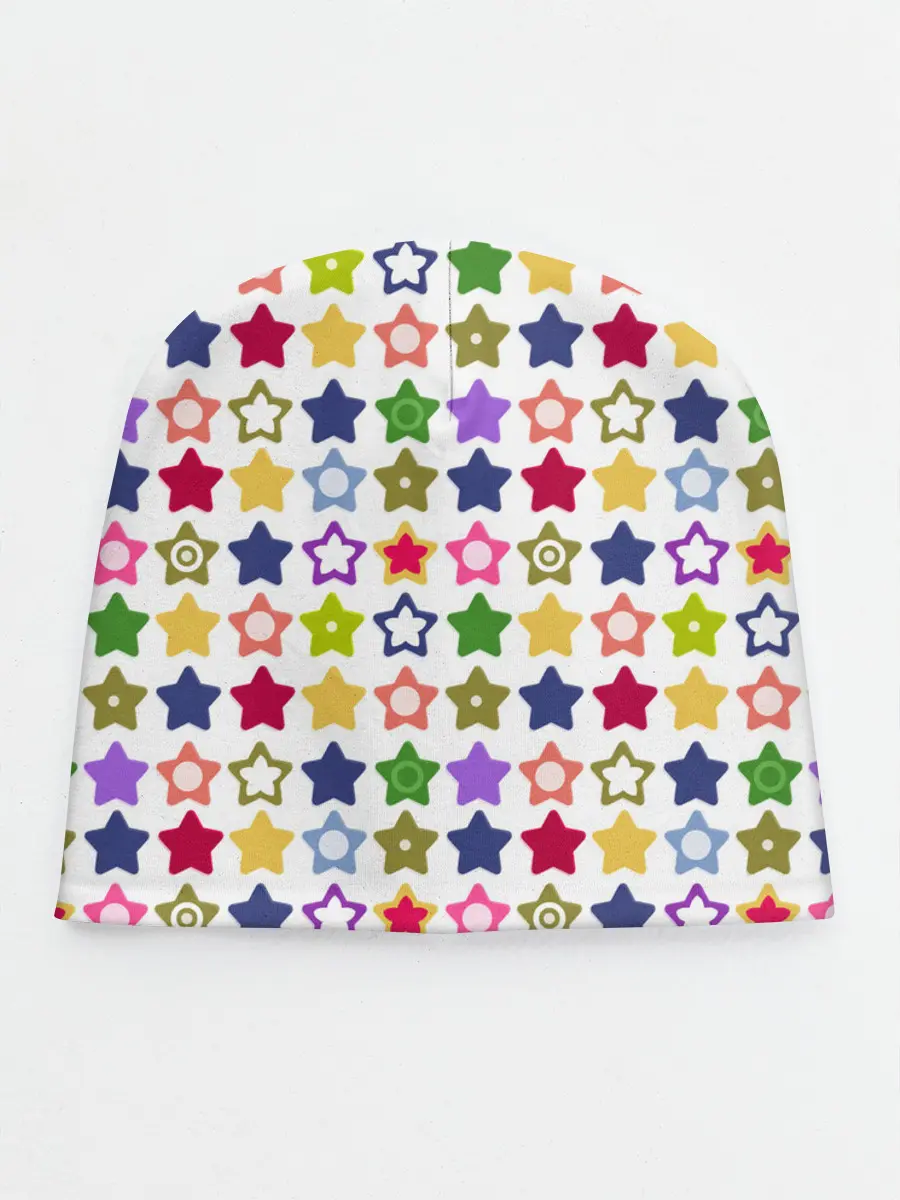 Детская шапка / Разноцветные звездочки
