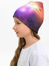Детская шапка / Космос, сияние и звезды