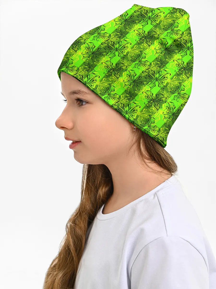 Детская шапка / Неоновый полосатый узор