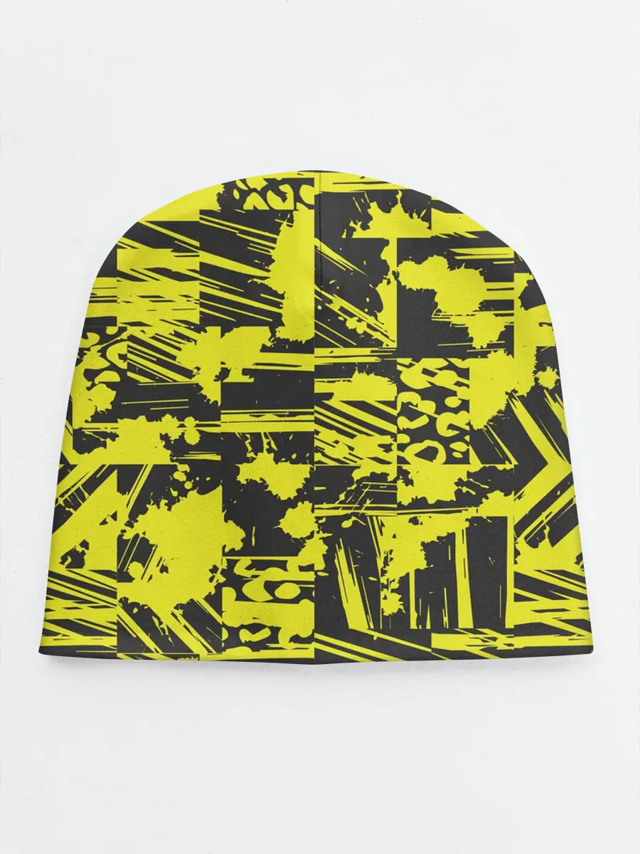 Детская шапка / Желтая текстура