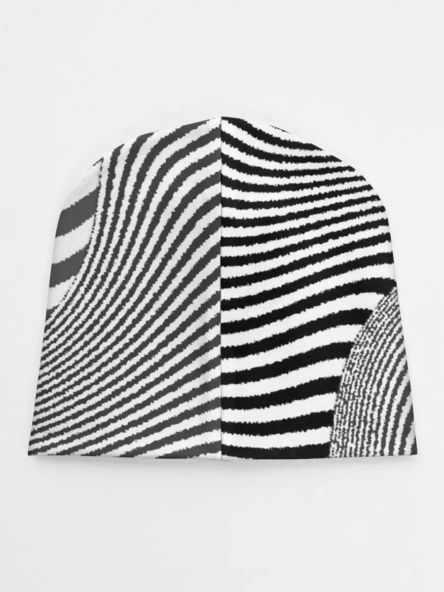 Детская шапка / Черно белый мозаичный узор