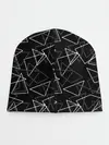 Детская шапка / Черно-белый геометрический