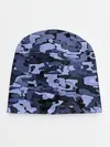 Детская шапка / Синий камуфляж в клетку