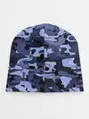 Детская шапка / Синий камуфляж в клетку