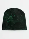 Детская шапка / Темно-зеленый мраморный узор