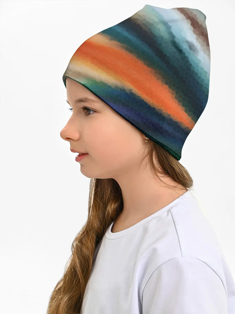 Детская шапка / Мозаичный абстрактный узор