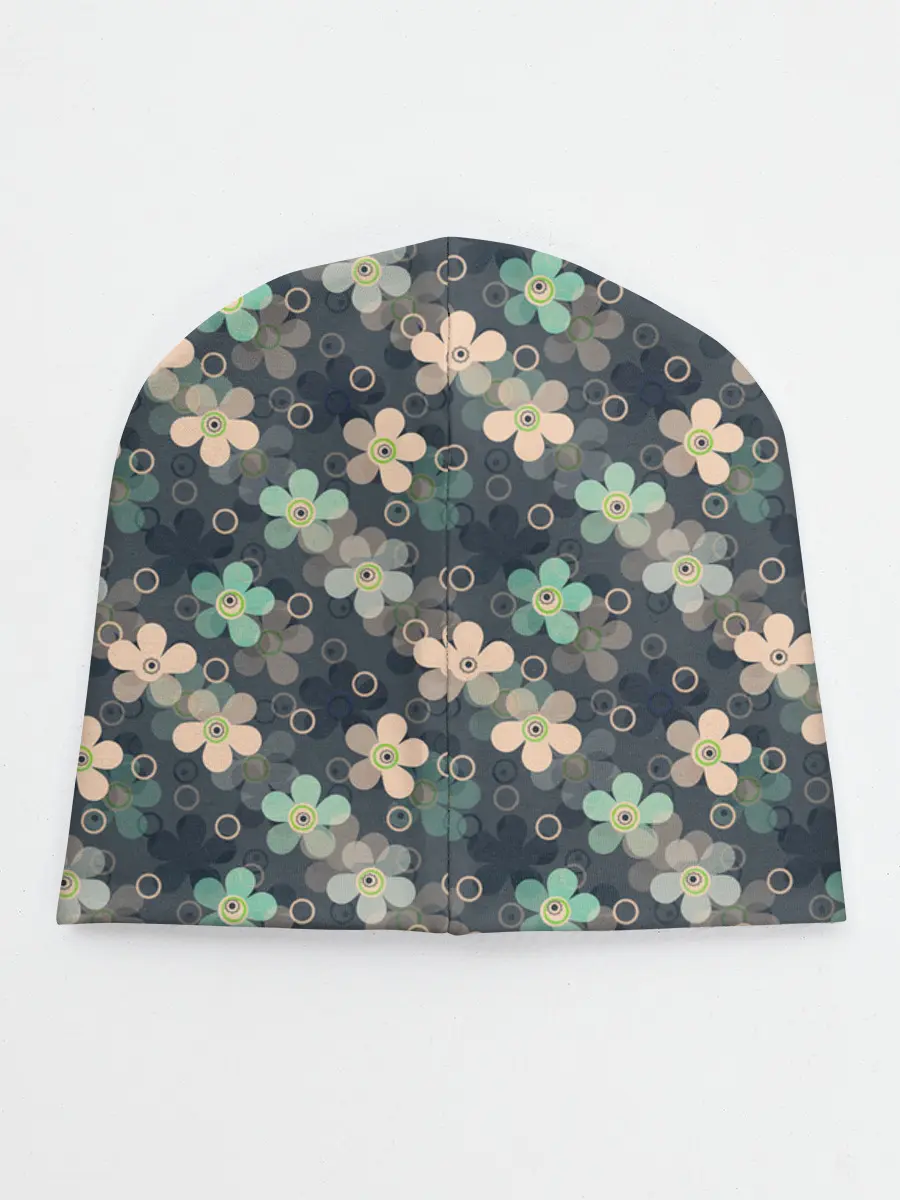 Детская шапка / Цветочный ретро узор