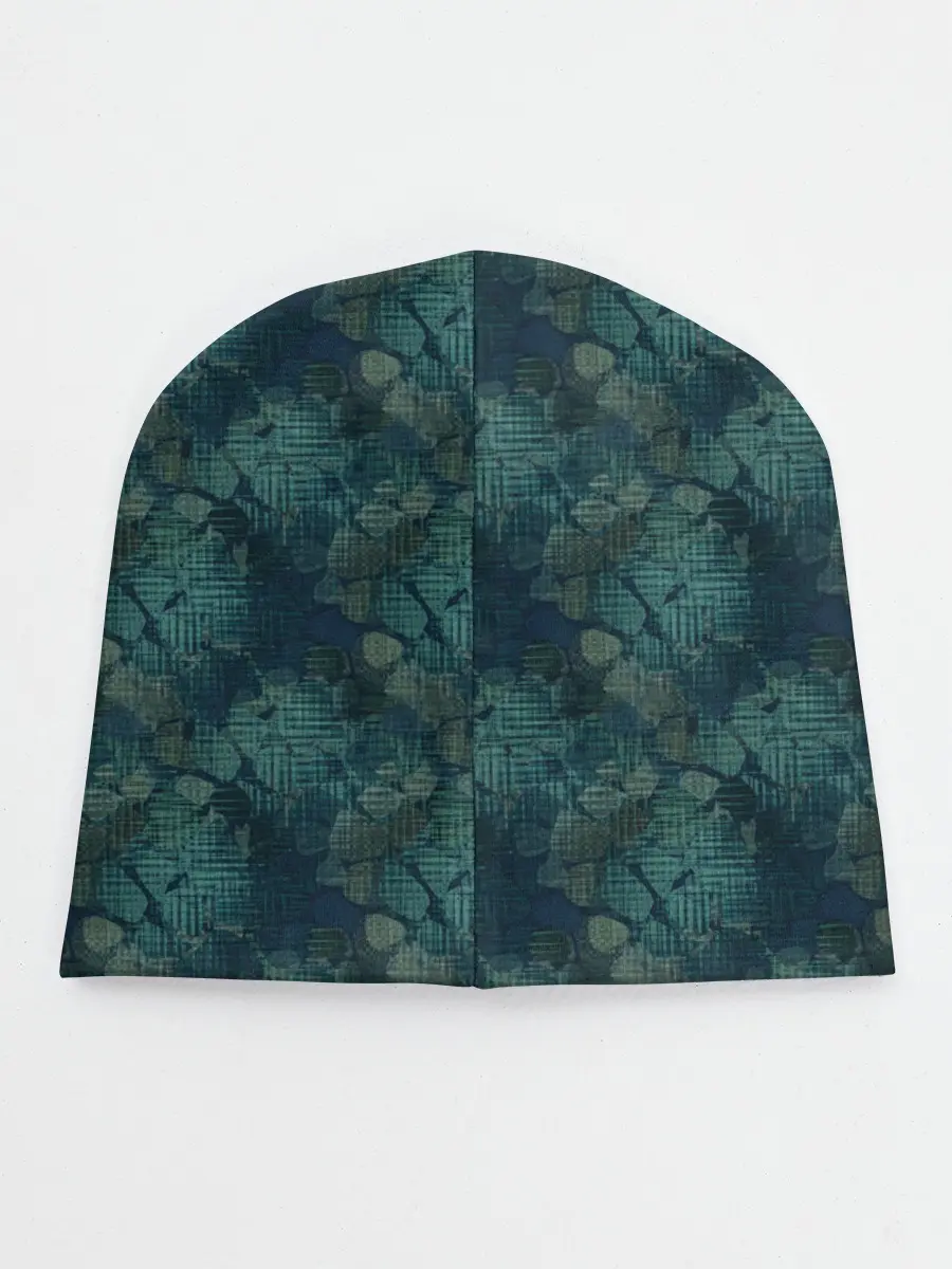 Детская шапка / Синий абстрактный узор