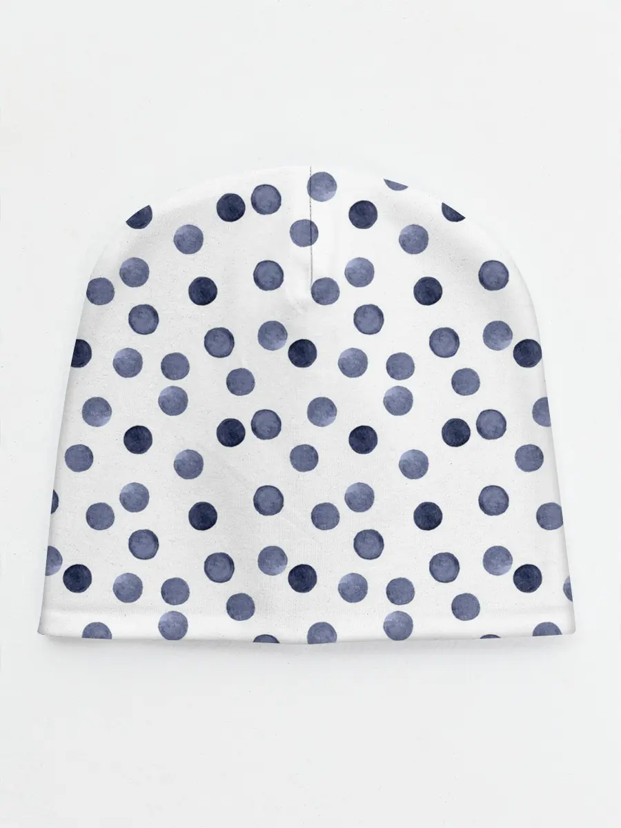 Детская шапка / Акварельный синий горох