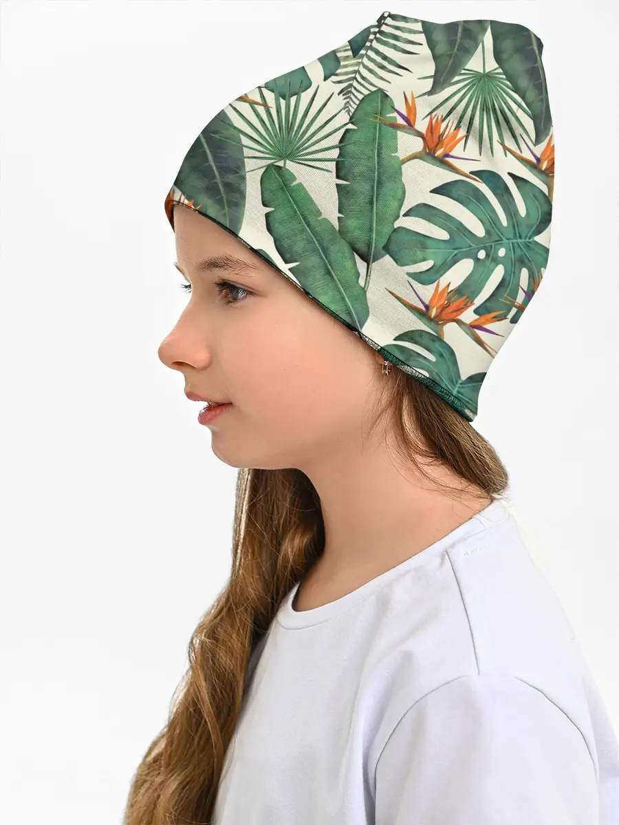 Детская шапка / Тропический паттерн