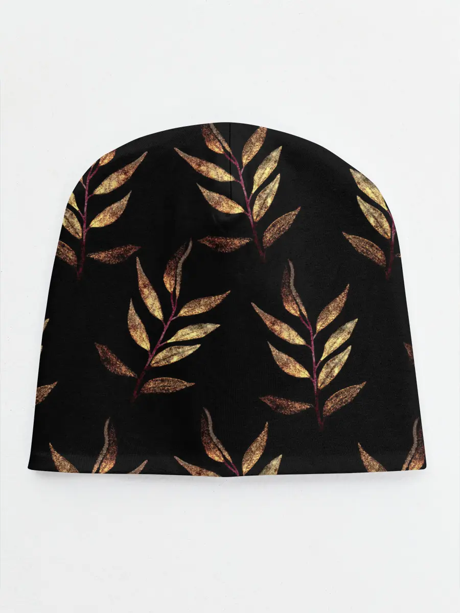 Детская шапка / Золотисто-красные листья