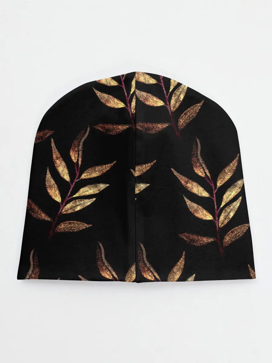 Детская шапка / Золотисто-красные листья